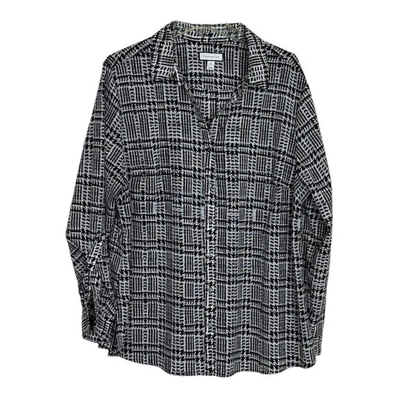 Charter Club Women's Blouse Print Black/White Size Xl Sku 2364 - Picture 12 of 16